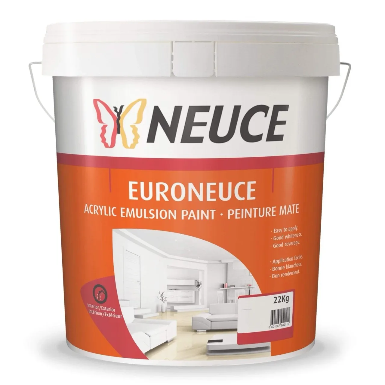 Neuce Euroneuce acrylic emulsion paint, 10 litres