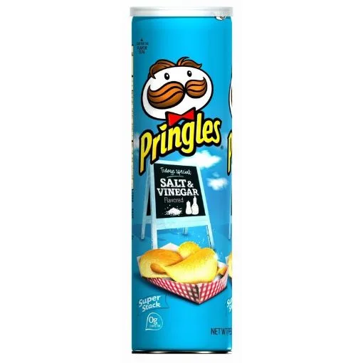 Pringles salt and vinegar, 158 g