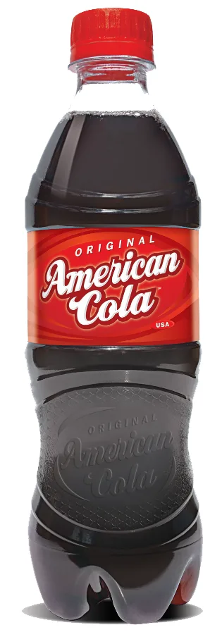 American Cola, regular and zero