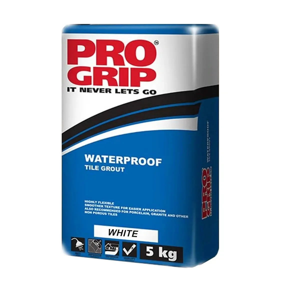 Pro Grip Waterproof Tile Grout 5 kg, White