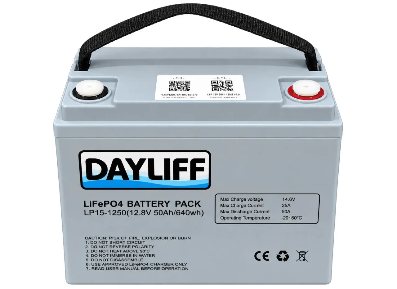 Dayliff DLIP 12 V 50 Ah lithium solar battery (0.6 kWh)