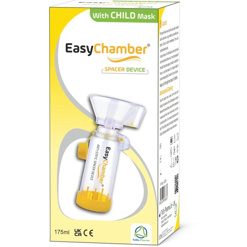 EasyChamber inhaler spacer with child mask