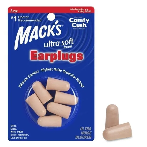 Mack’s Ultra Soft vizibo vya masikio vya sponji, jozi 3, dB 33