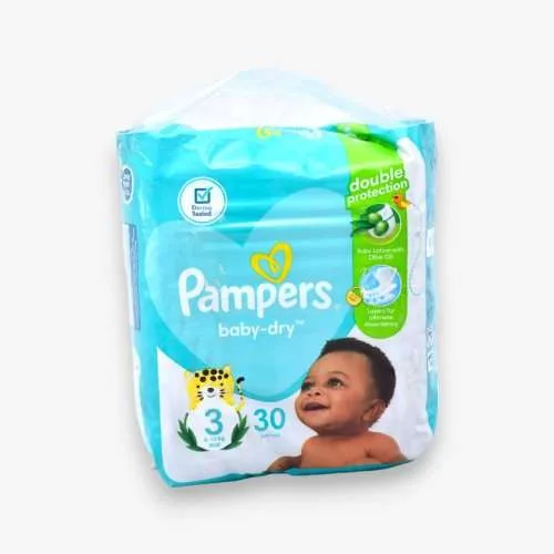 Pampers Baby Dry nepi saizi 3 (kg 4 hadi 9), vipande 30