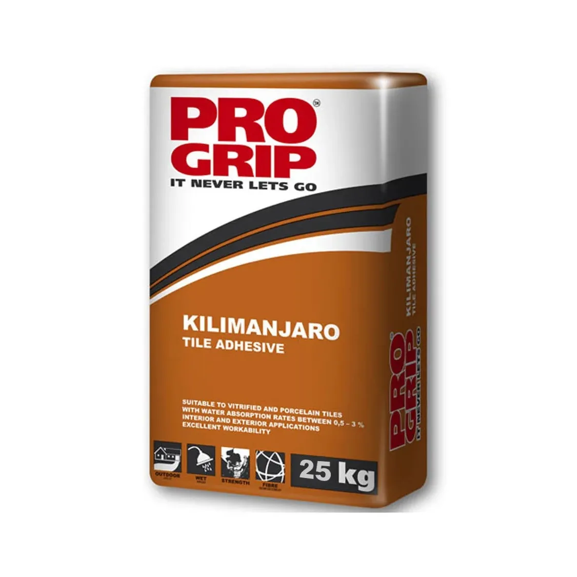 Pro Grip Kilimanjaro porcelain tile adhesive 25 kg
