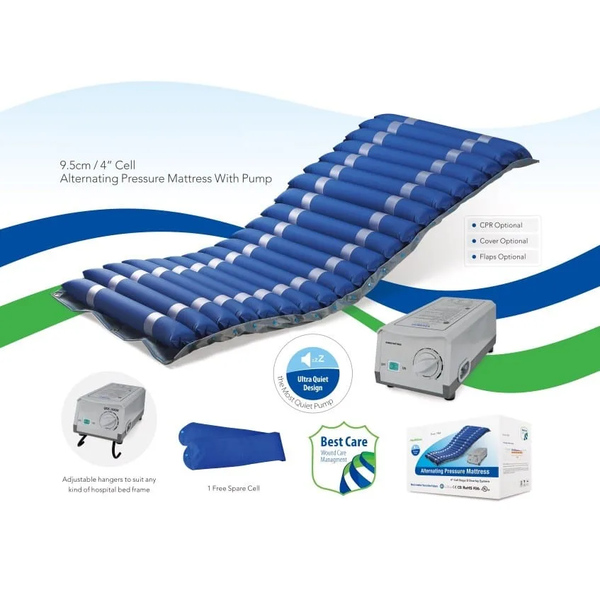 Anti-bedsore air ripple mattress with pump