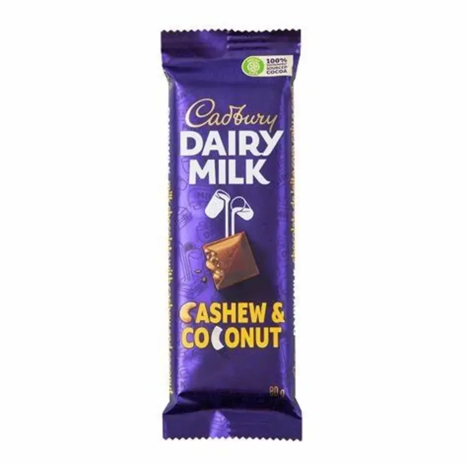Chokoleti ya Cadbury korosho na nazi gramu 80