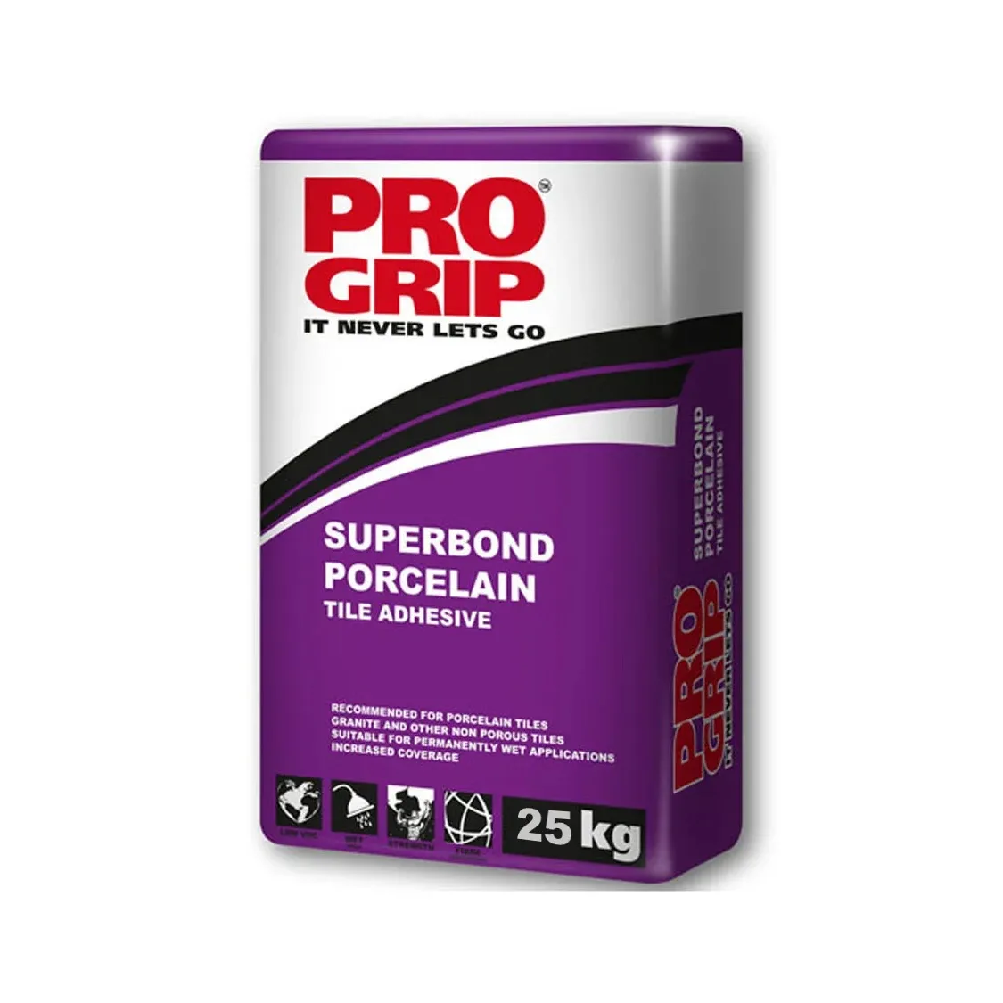 Pro Grip Superbond porcelain tile adhesive 25 kg
