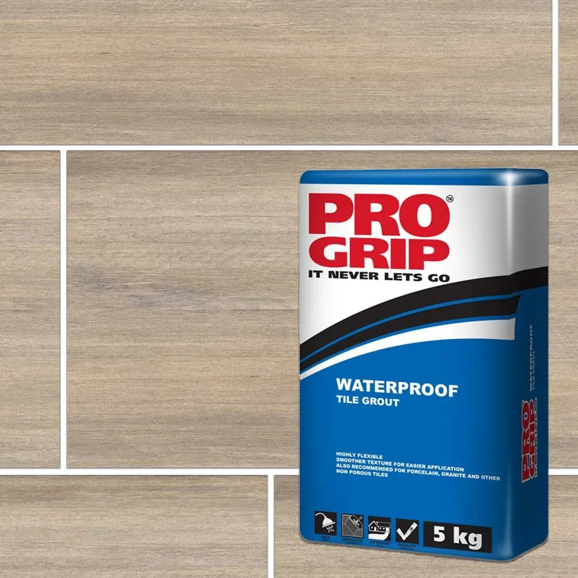 Pro Grip waterproof tile grout 5 kg