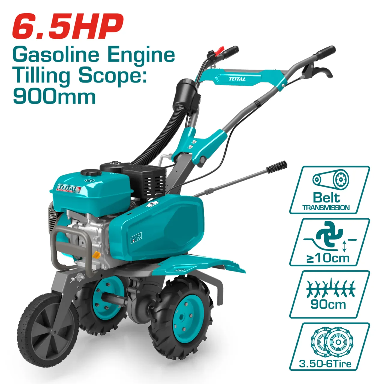Mashine ya kulima ya petroli TOTAL HP 6.5