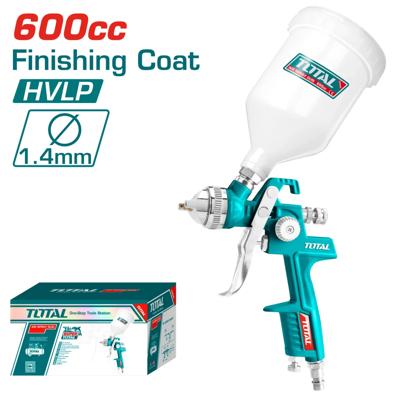 Bunduki ya kupaka rangi kwa hewa TOTAL cc 600 TAT10601