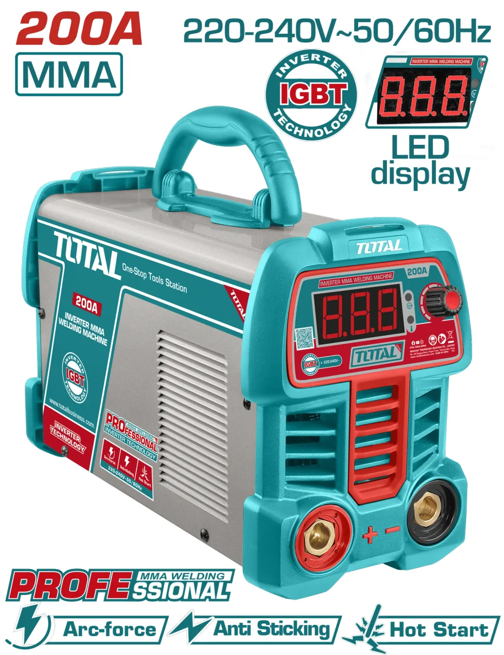Mashine ya kuchomelea ya TOTAL inverter MMA 200A TW220069