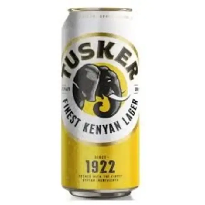 Bia ya Tusker Lager mkebe ml 500