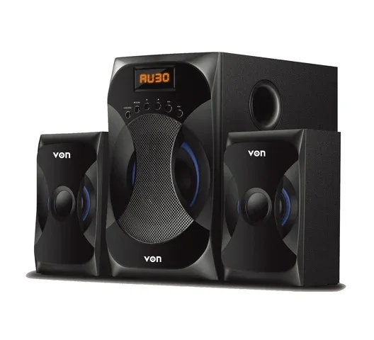 Redio ya Von VES0602FS 2.1 yenye FM na Bluetooth, W 60