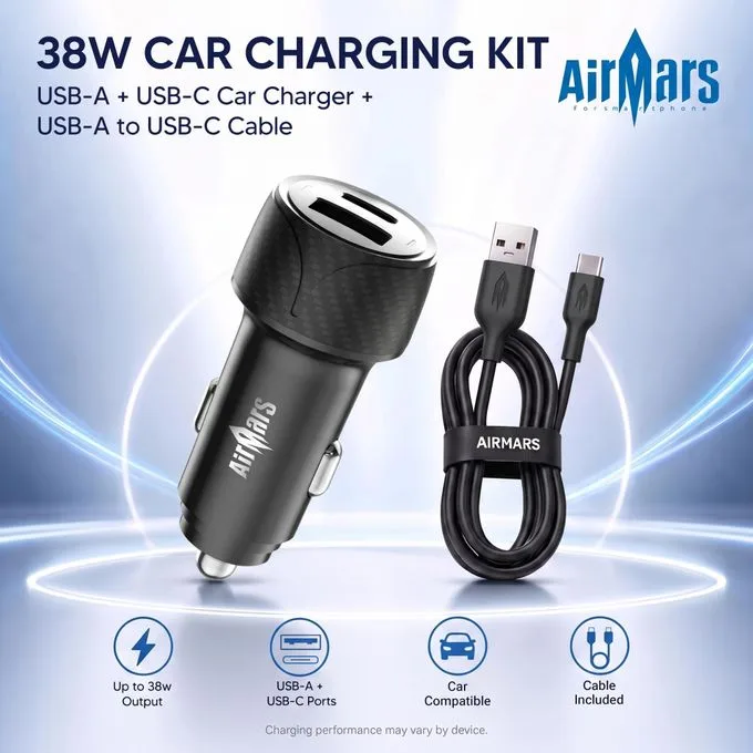 AirMars 38 W dual-port car charger