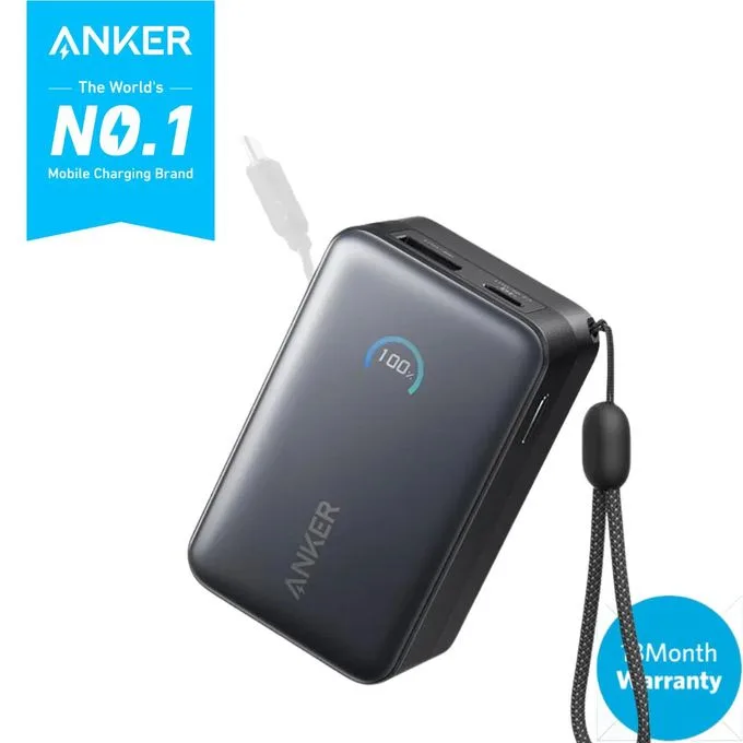 Anker Nano power bank 10,000 mAh 45 W with retractable cable