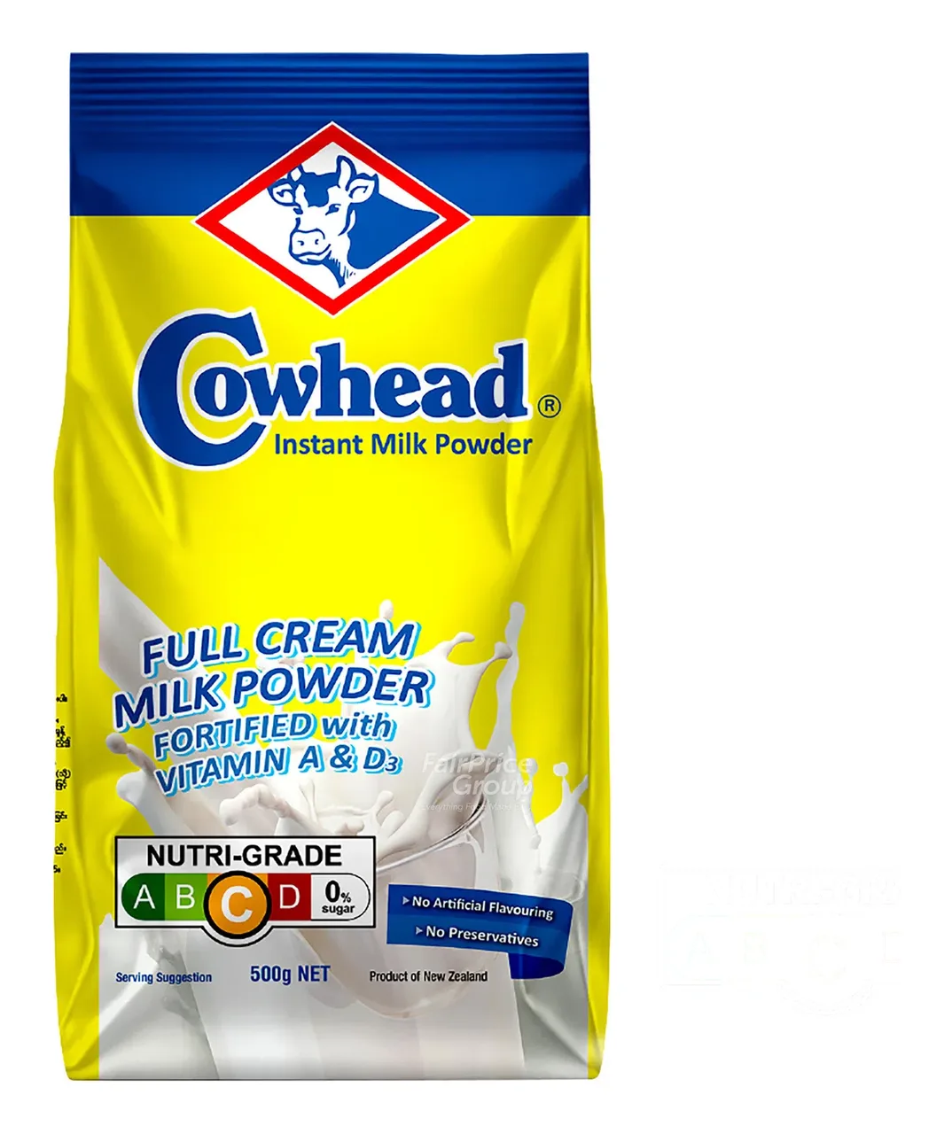 Cowhead full cream milk powder, 500 g sachet