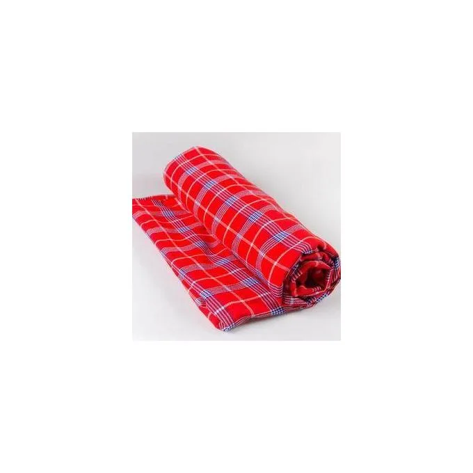 Fleece Maasai shuka throw 5 × 6 ft