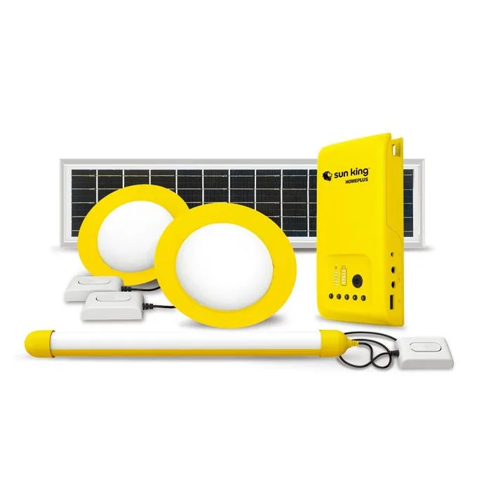Sun King HomePlus solar home system with 3 lights