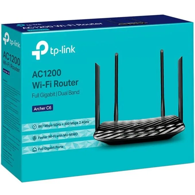 TP-Link Archer C6 AC1200 dual-band Wi-Fi router