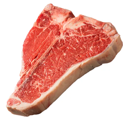 Beef T-bone steak, per kg