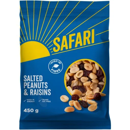 Safari peanuts and raisins 450 g