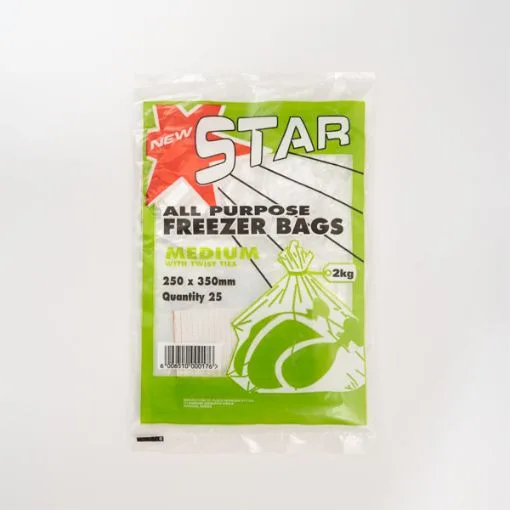 Star medium freezer bags, 25
