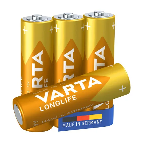 Varta Longlife AA alkaline batteries, pack of 4