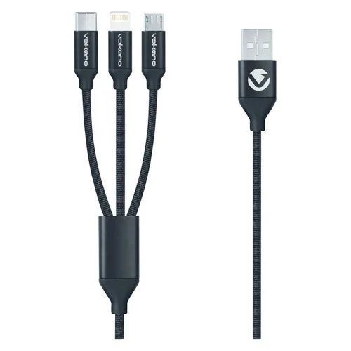 Volkano Weave 3-in-1 charging cable 1 m