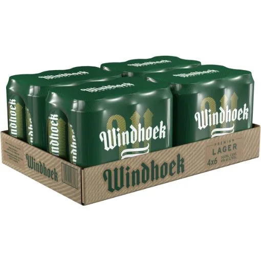 Windhoek Lager 500 ml cans, case of 24
