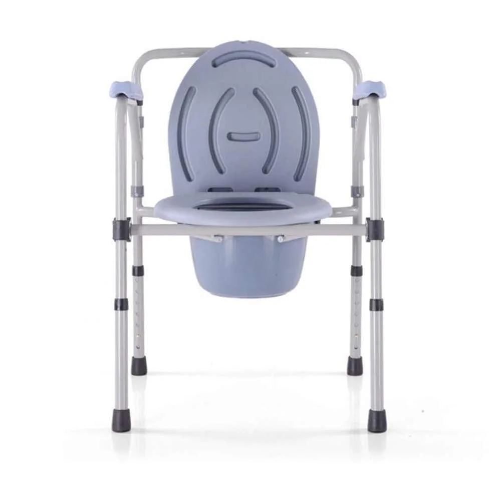 Adjustable commode chair, portable toilet seat