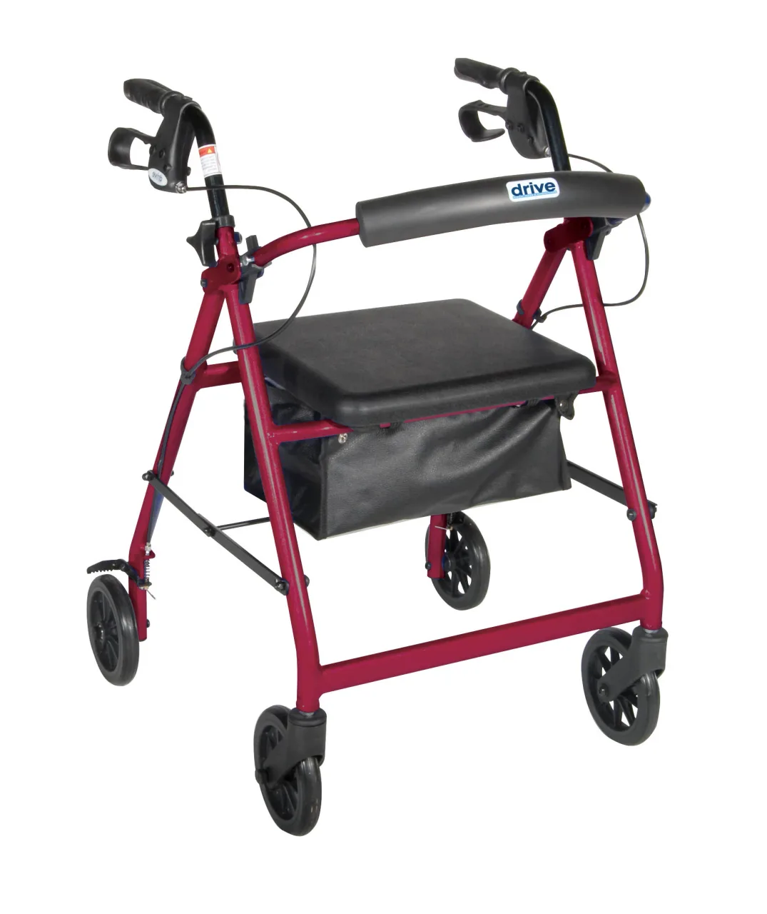 Drive four-wheel aluminium rollator with seat