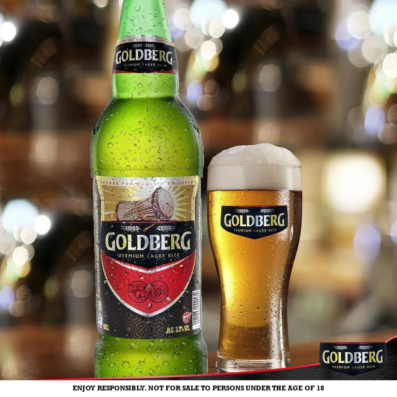 Goldberg lager, 60 cl bottle