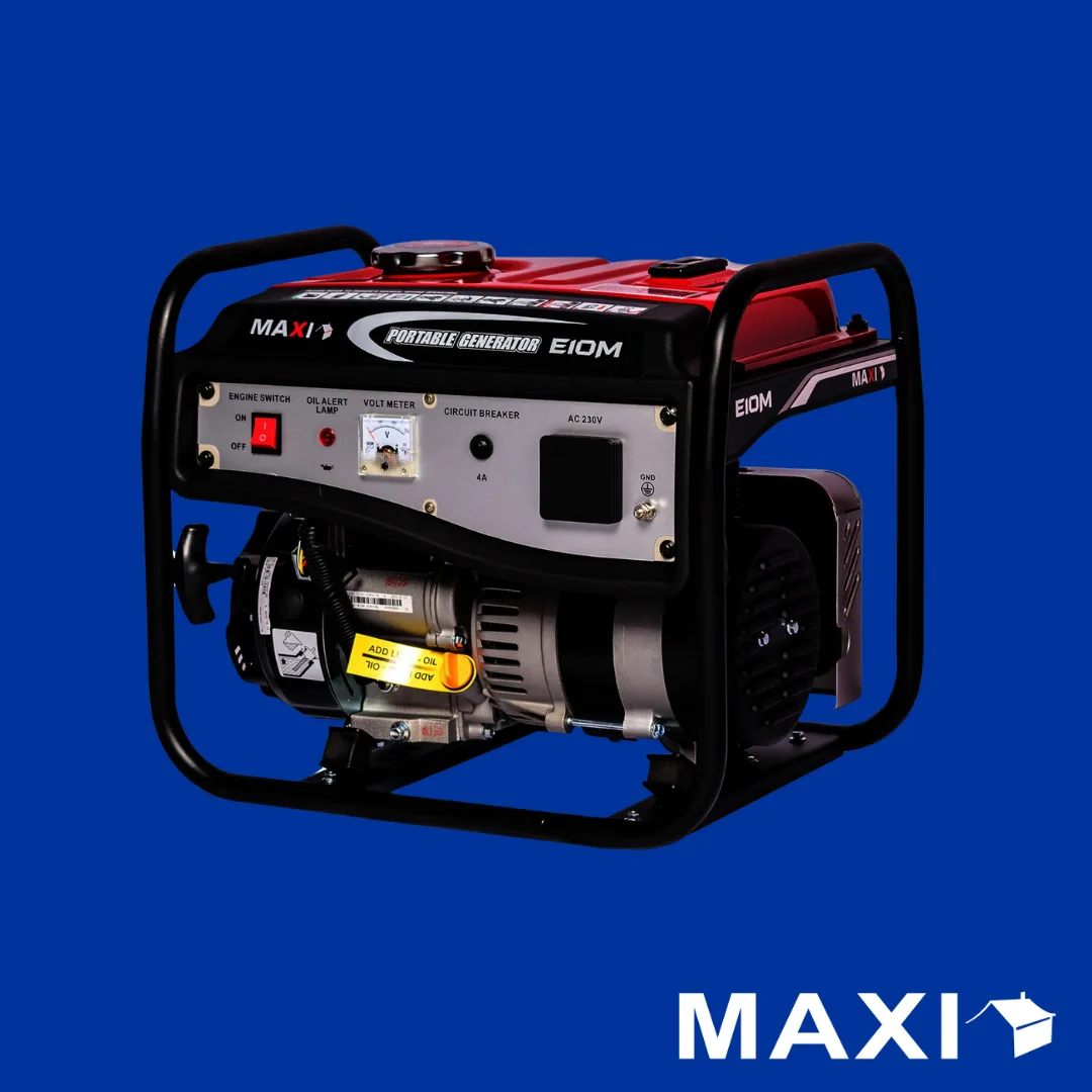 Maxi 1.25 kVA petrol generator, manual start (E10M)