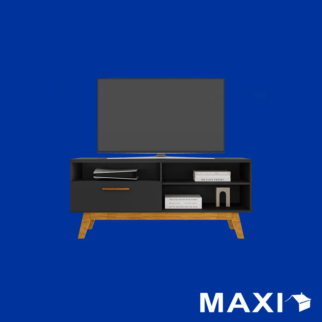 Maxi Paladio TV stand, 138 cm, matte black