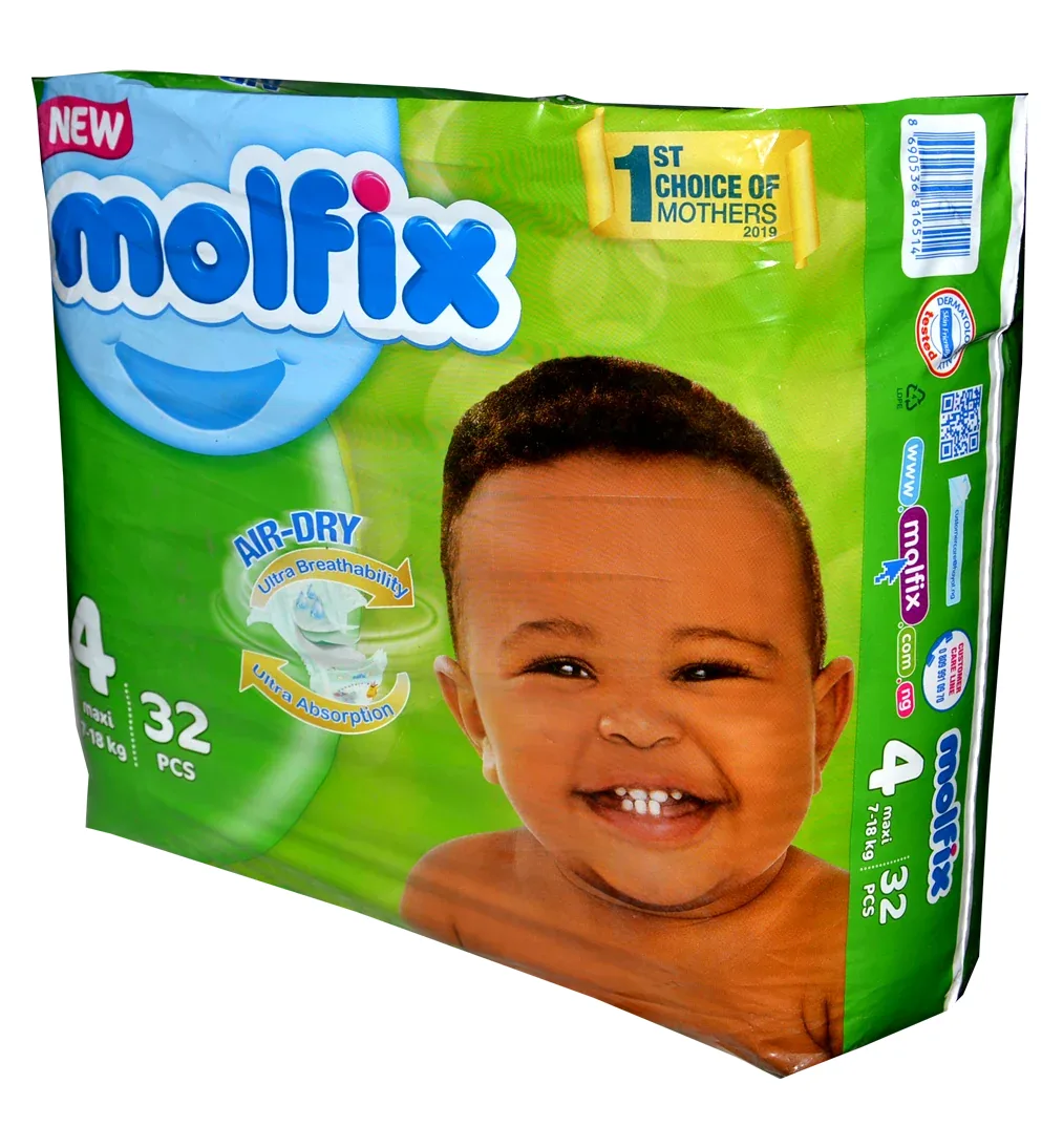 Molfix diapers twin pack, maxi size 4