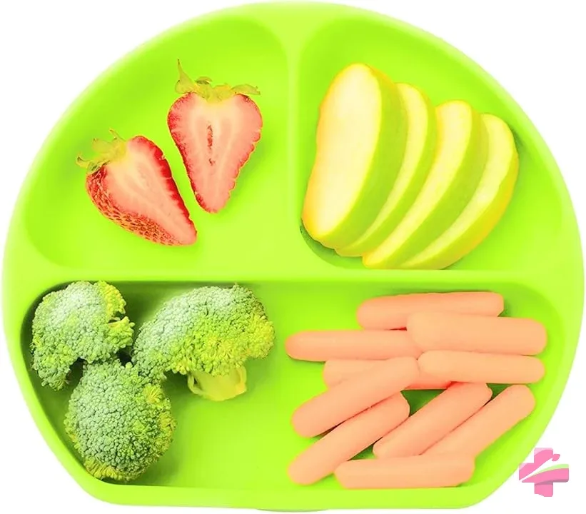 Moobi premium silicone suction plate, green