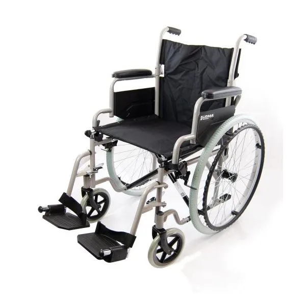 Self-propelled wheelchair with flip-up armrests
