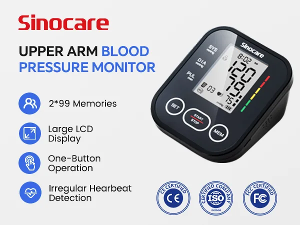 Sinocare ARM-30E+ automatic blood pressure monitor