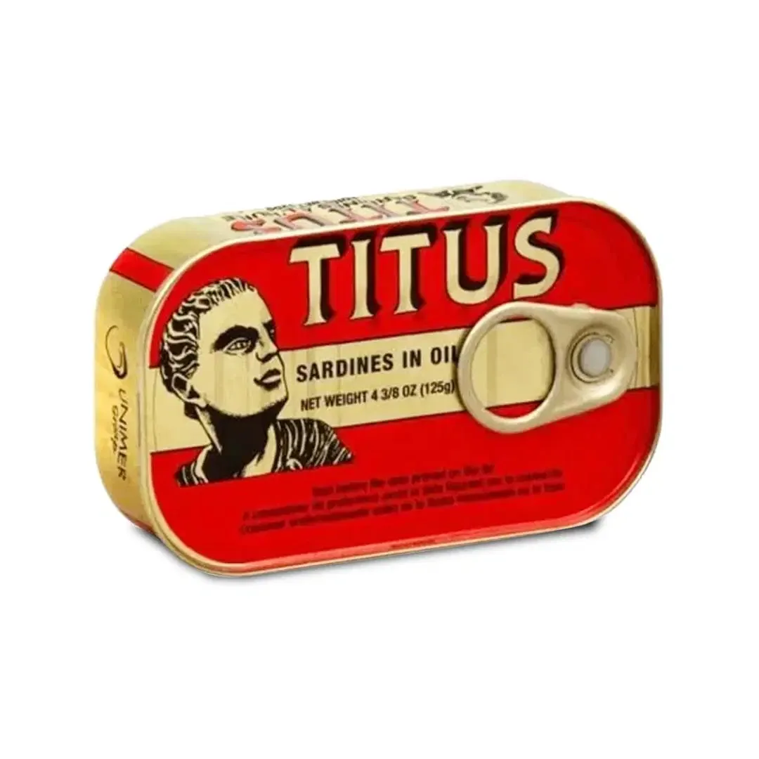 Titus sardines in vegetable oil, 125 g
