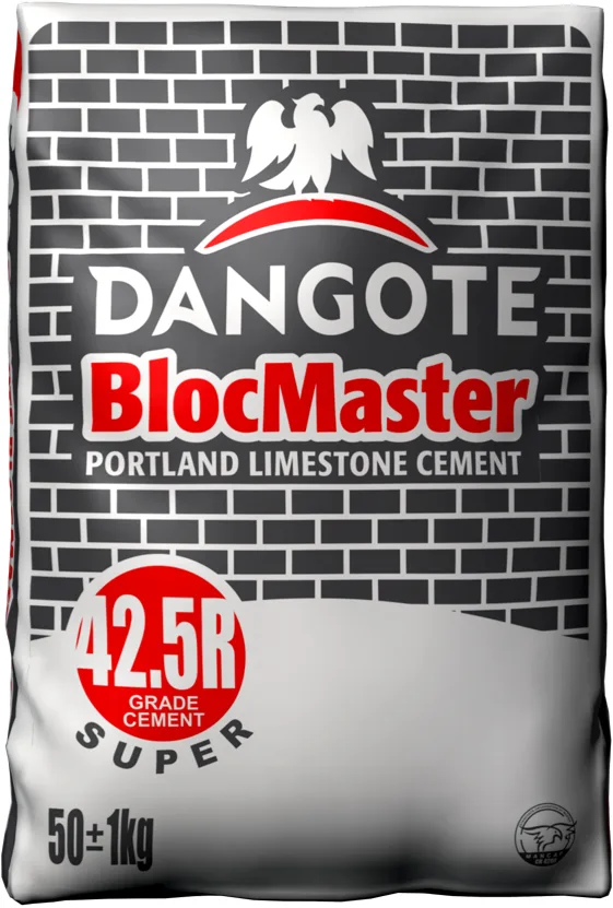 Dangote BlocMaster 42.5R cement, 50 kg bags