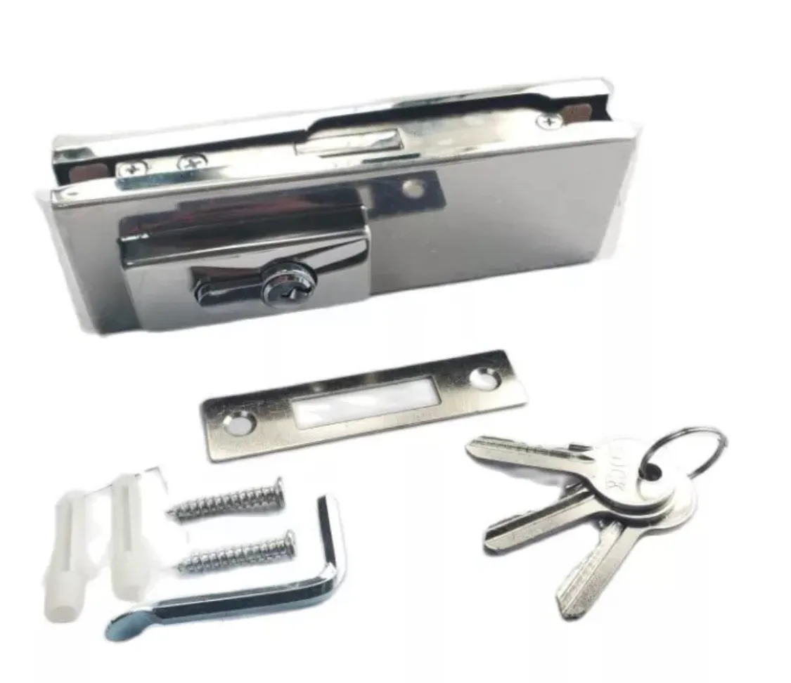 Glass Door Patch Lock with 3 Keys