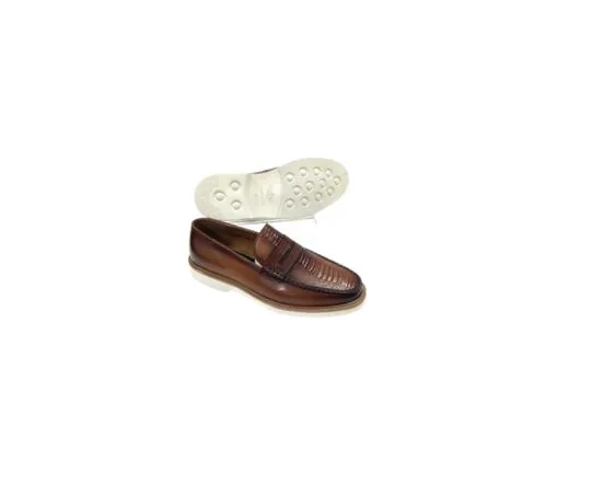 Mocassins en cuir marron