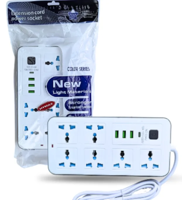 Rallonge multiprise Hymax 634U 6 prises avec 3 USB-A et 1 USB-C