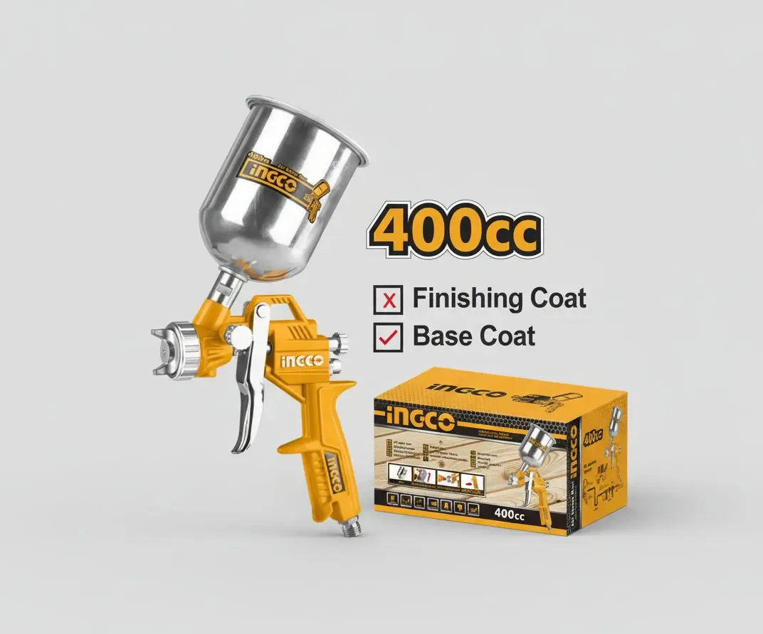 INGCO ASG4041 air paint spray gun, 400 cc