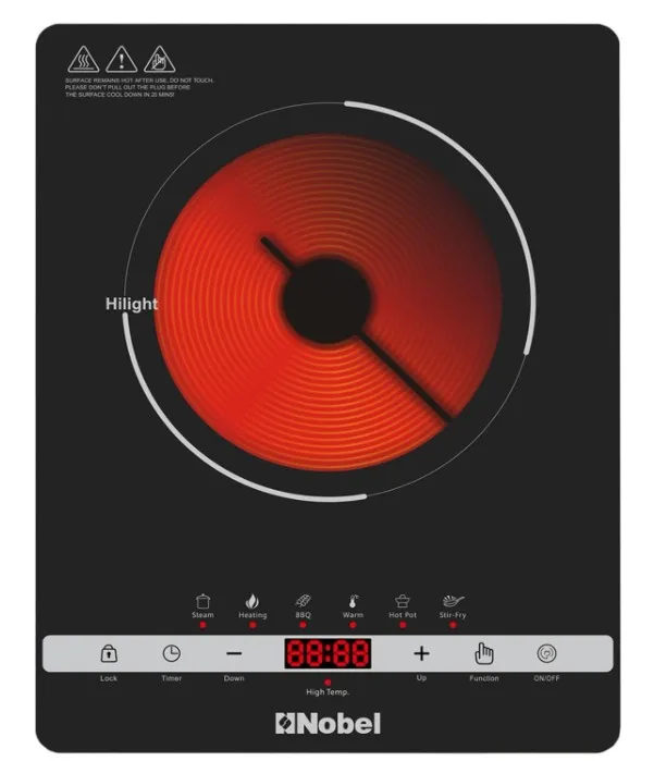 Nobel 2,000 W infrared single cooker NIC10I