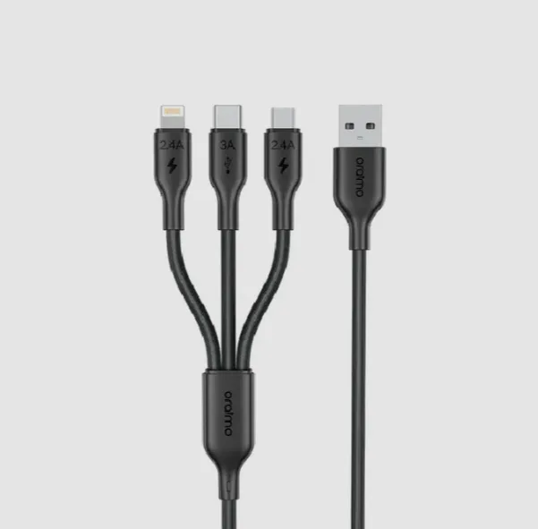 Oraimo Duraline 4 3-in-1 cable USB-C, Lightning, micro-USB 1.2 m