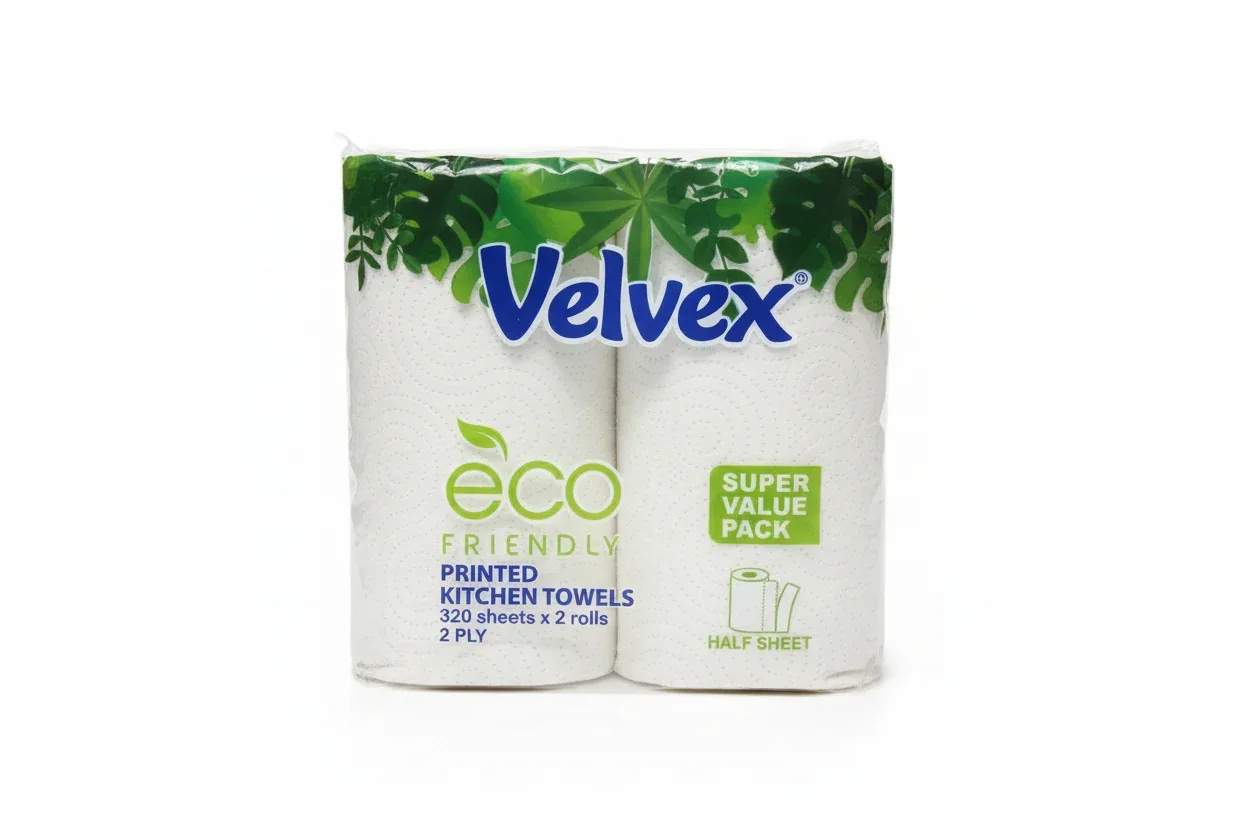 Velvex Kitchen Towel, 2 rolls
