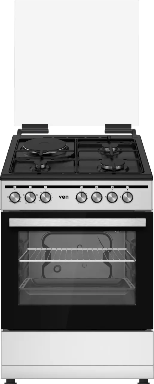 VON 60 x 60 cm cooker, 3 gas + 1 electric, electric oven VCF663155NSY