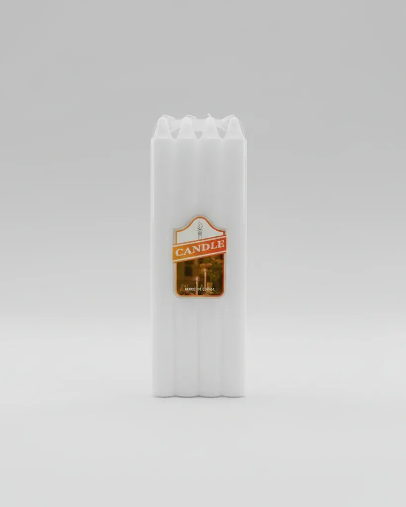 White Household Candles 30 cm, pack of 4
